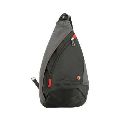 Однолямочный рюкзак Wenger Mono Sling 1092230, черный/серый