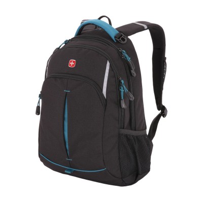 Школьный рюкзак Wenger 3165206408-2, черный/голубой
